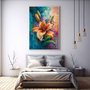Lily Flower Acrylic Painting